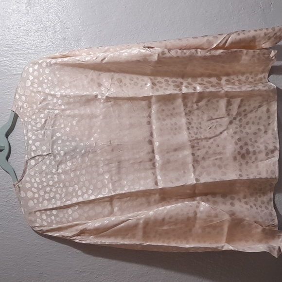 ALFANI Womens Ivory Printed Long Sleeve V Neck Blouse - Picture 4 of 7